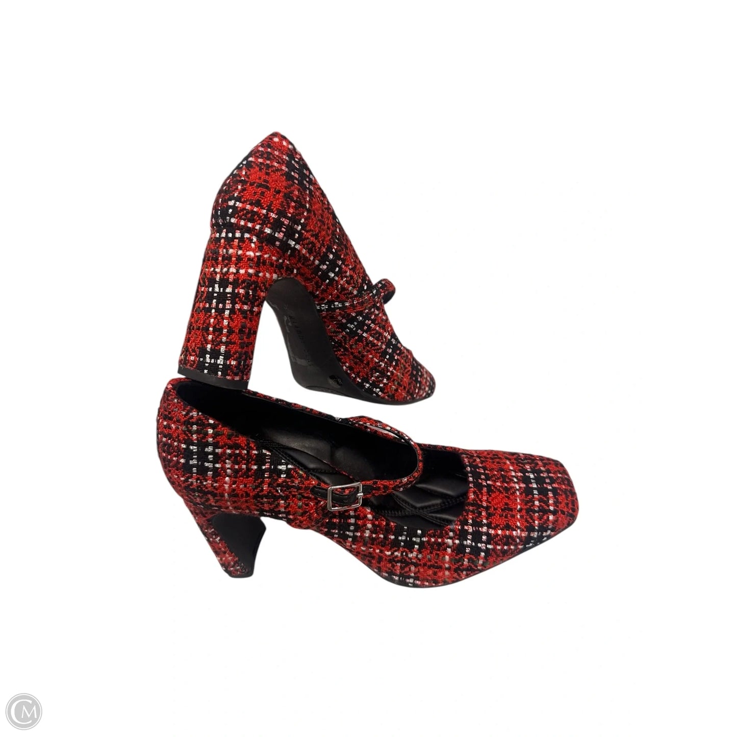Shoes Heels Block By Gianni Bini In Plaid Pattern, Size: 8.5