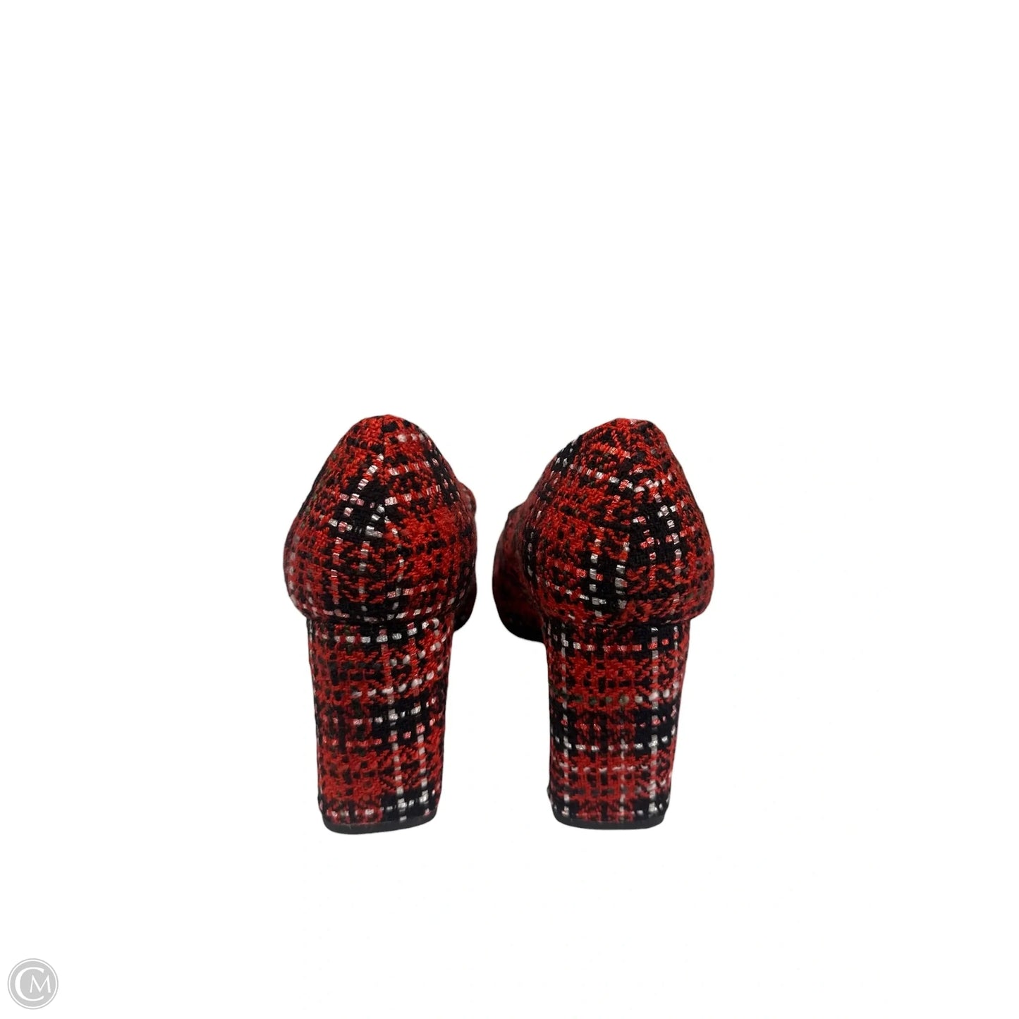 Shoes Heels Block By Gianni Bini In Plaid Pattern, Size: 8.5