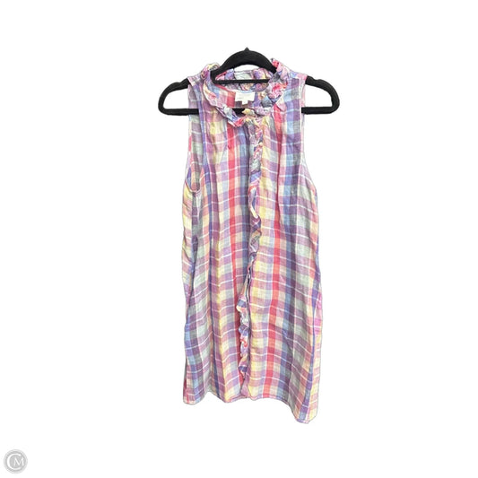 Dress Casual Midi By Sunday In Plaid Pattern, Size: S