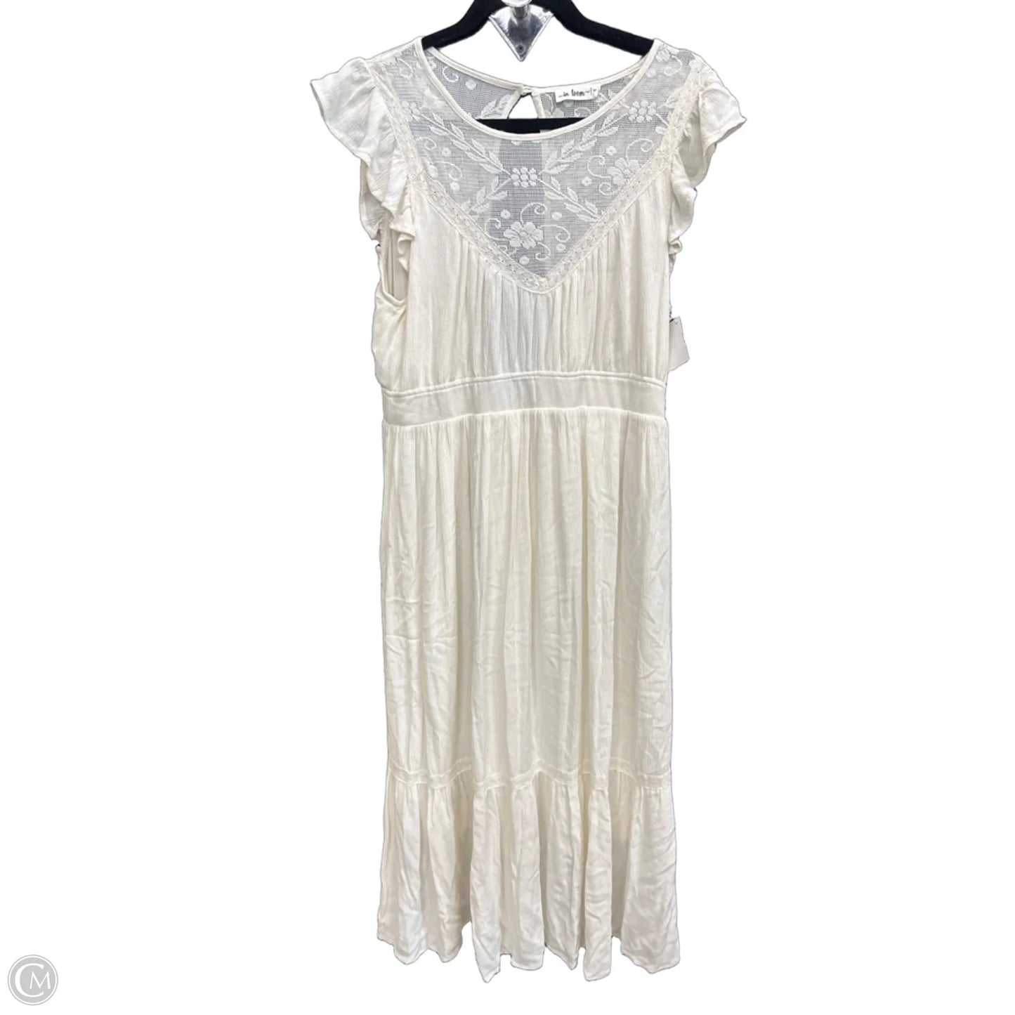 Dress Casual Maxi By In Loom In Cream, Size: M