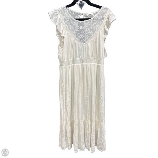 Dress Casual Maxi By In Loom In Cream, Size: M