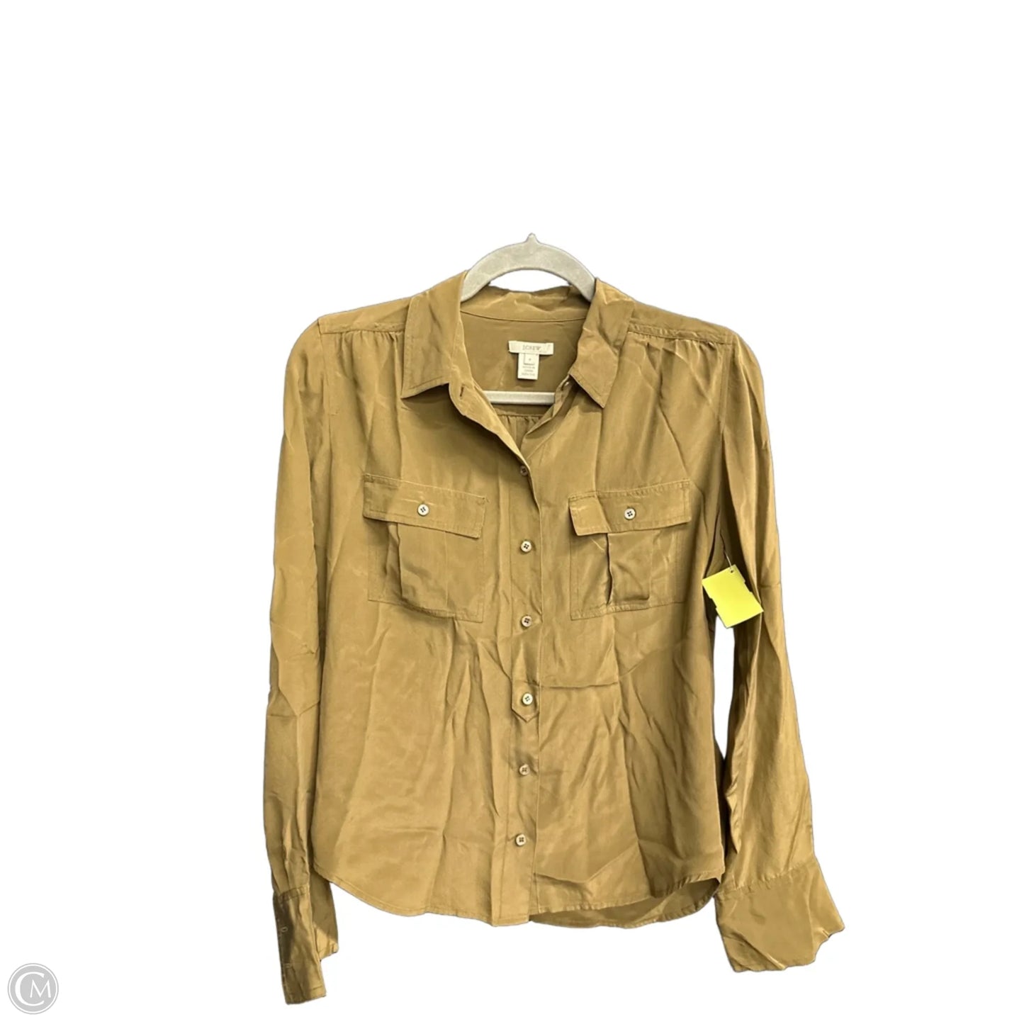 Top Long Sleeve By J. Crew In Green, Size: S