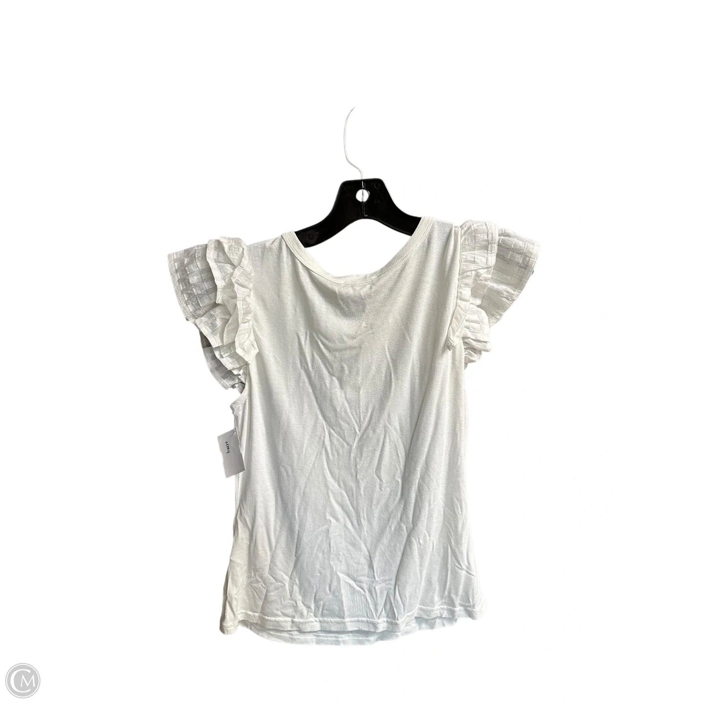 Top Short Sleeve By Blu Pepper In White, Size: M