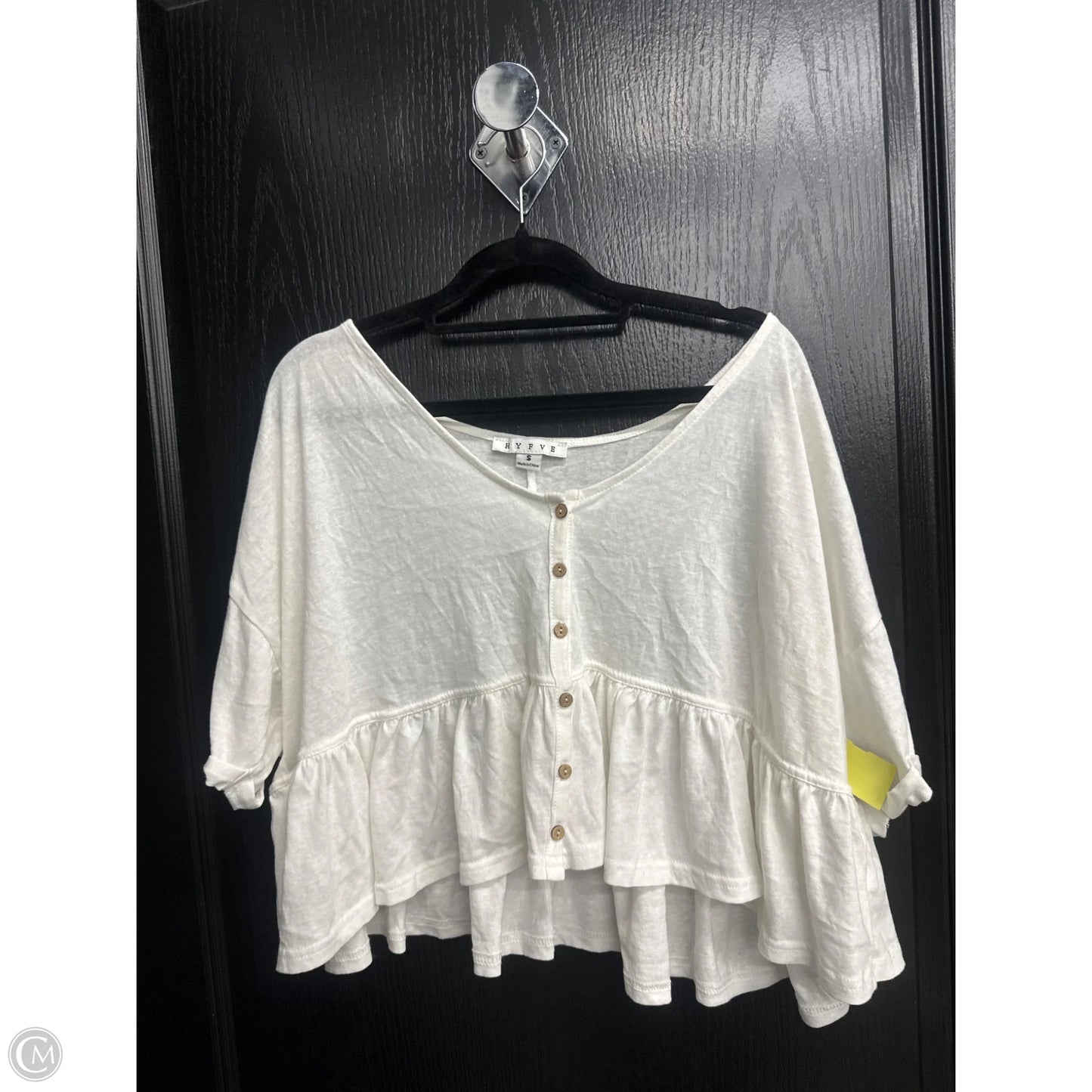 Top Short Sleeve By Hyfve In White, Size: S