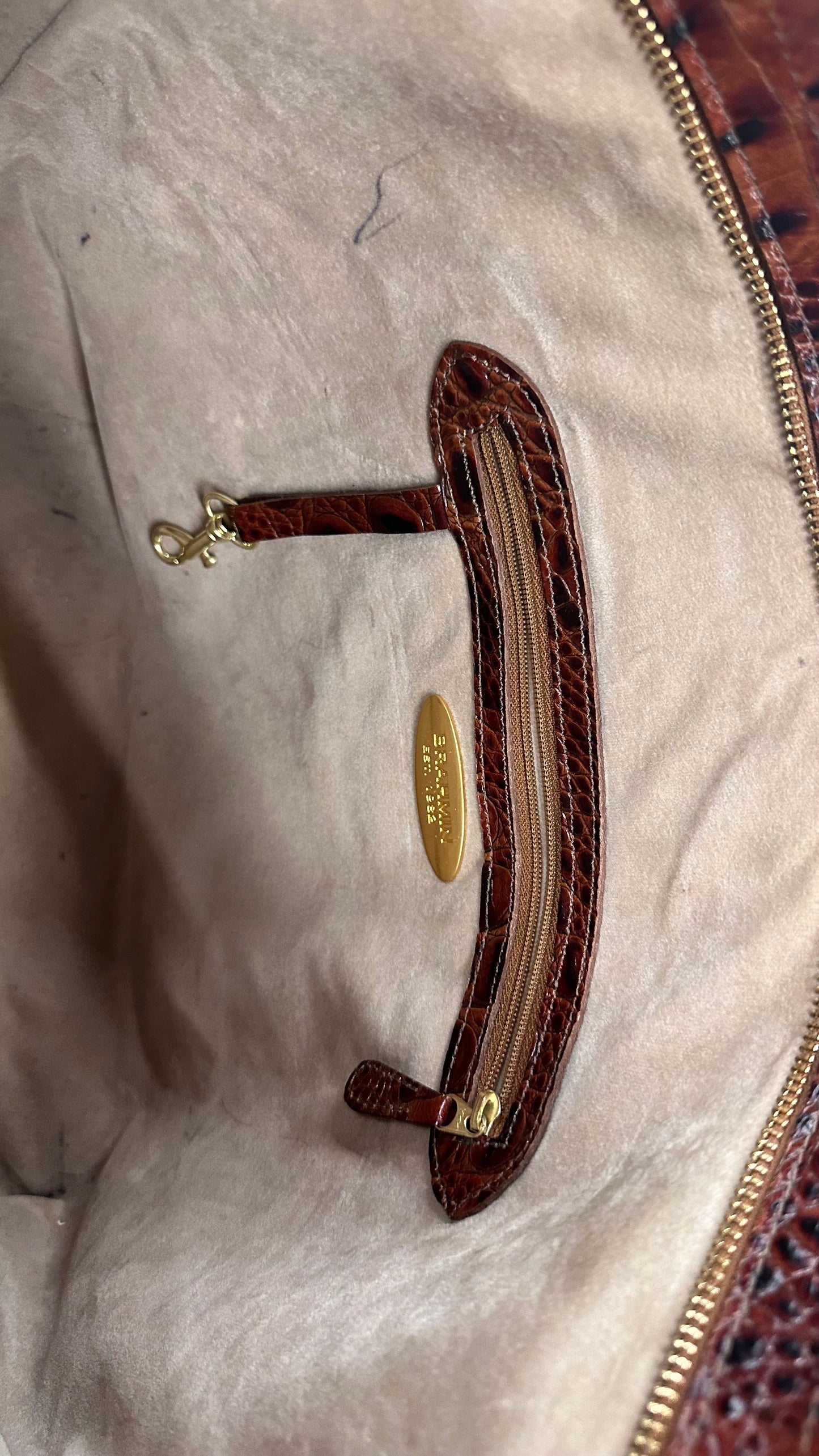 Handbag Designer By Brahmin, Size: Large